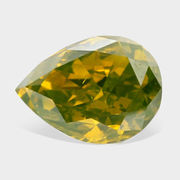 0.95 ctw,  Pine Green Color,  SI1 Clarity,  Pear Shape Loose Diamonds