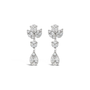 Buy 18K White Gold and Diamond Drop Earrings